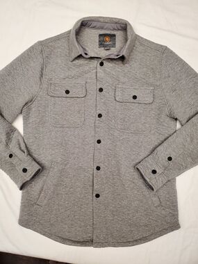 Cloudveil Mountain Works Button Up Shirt Jacket Gray Small | Performance Knit